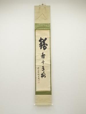 前大徳藤井誡堂筆　「鶴舞千年樹」一行書　肉筆紙本掛軸